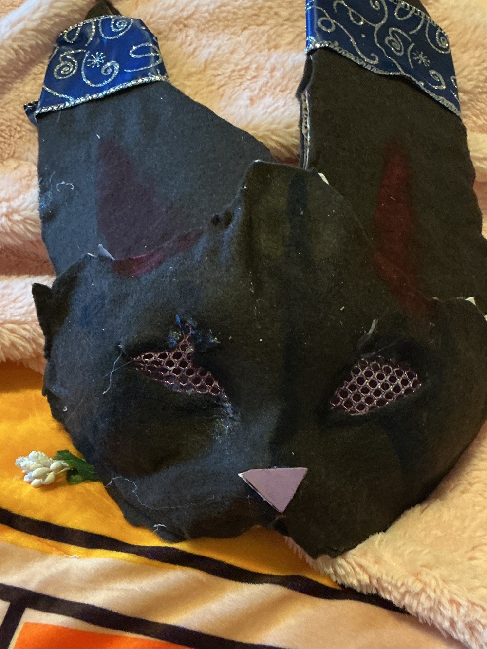 Black imagery black cat mask!